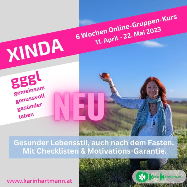 Cover XINDA gggl - 6 Wochen online-Kurs 11.4.-22.5.2023