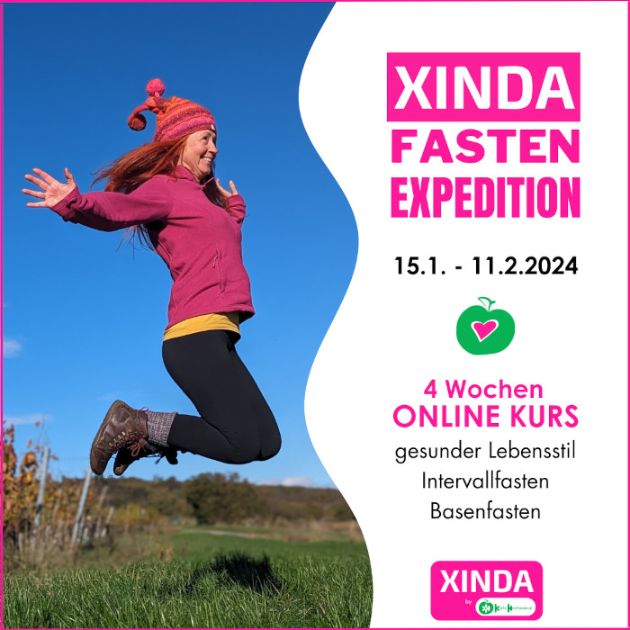 XINDA Fasten-Expedition 15.1.-11.2.2024, 4 Wochen Online-Kurs