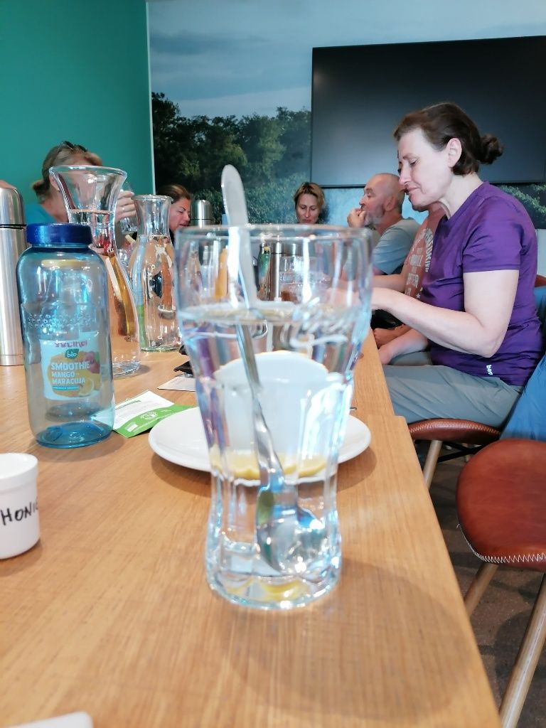 Glaubersalz in einem Glas