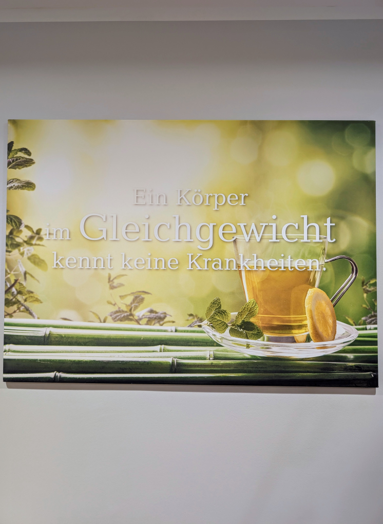 Spruch: Ein Körper im Gleichgewicht kennt keine Krankheit.