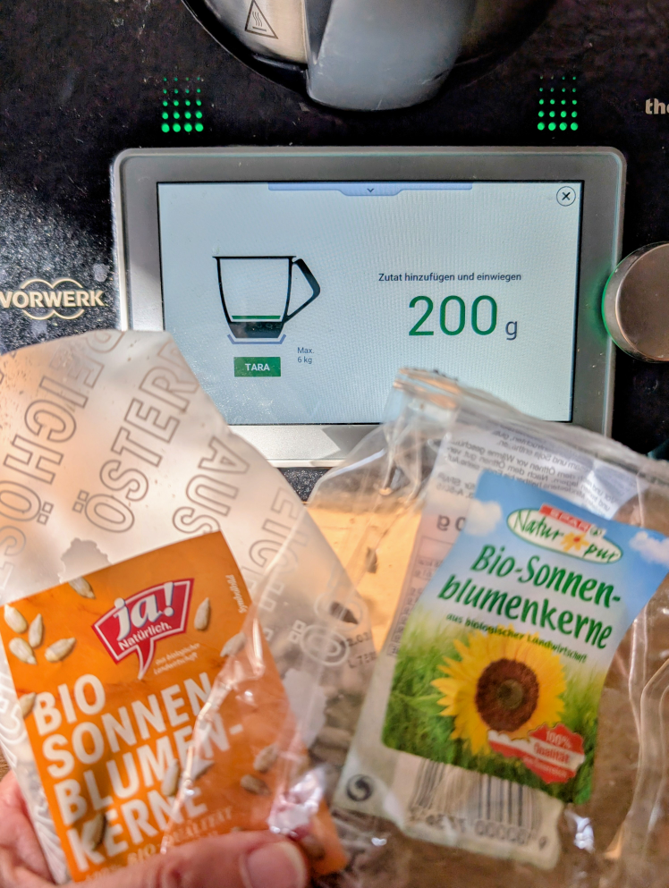 Sonnenblumenkern-Packungen