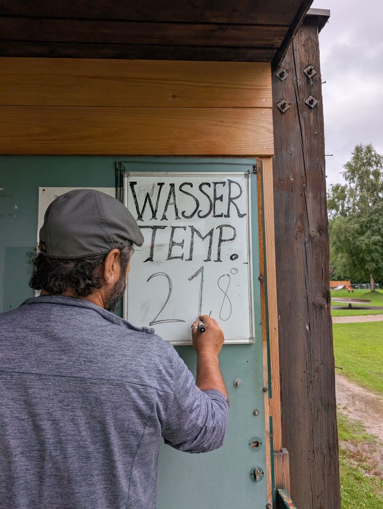 Wassertemperatur 21,8°C