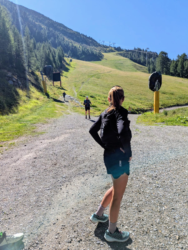 Blick auf die Laufstrecke