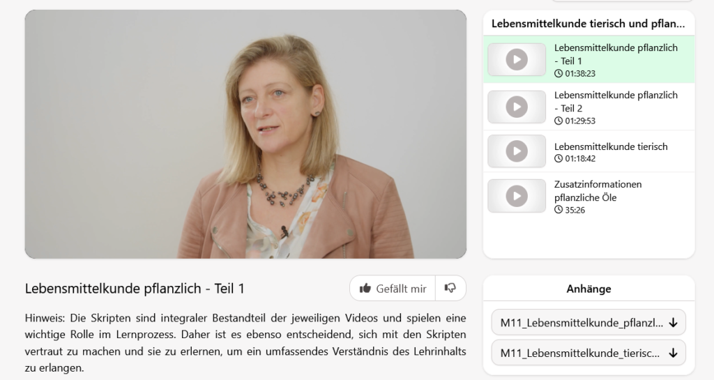 Ausschnitt über ein Vortrags-Video der Vitalakademie Online-Plattform