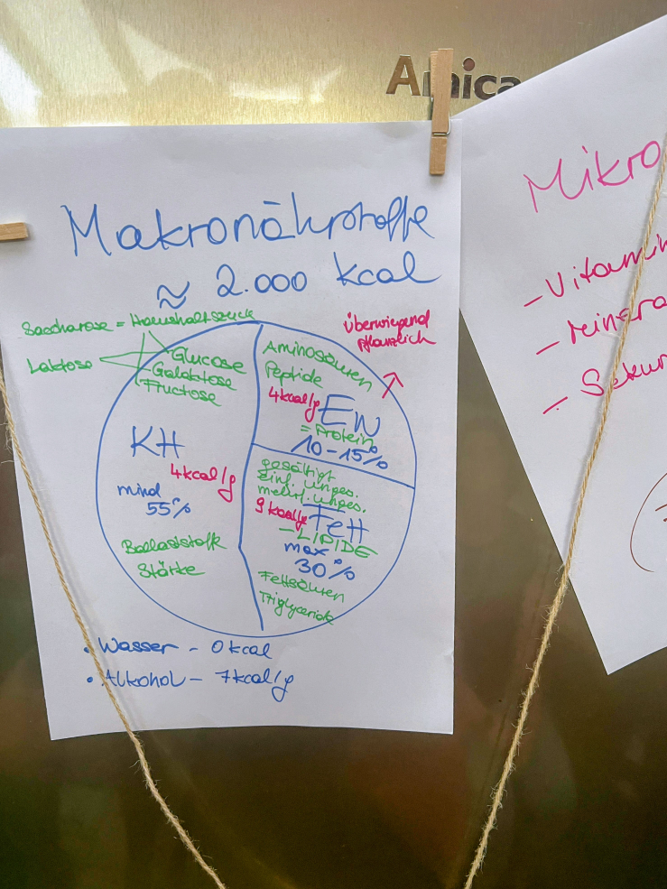Foto von Vortragsnotiz - Makronährstoffe