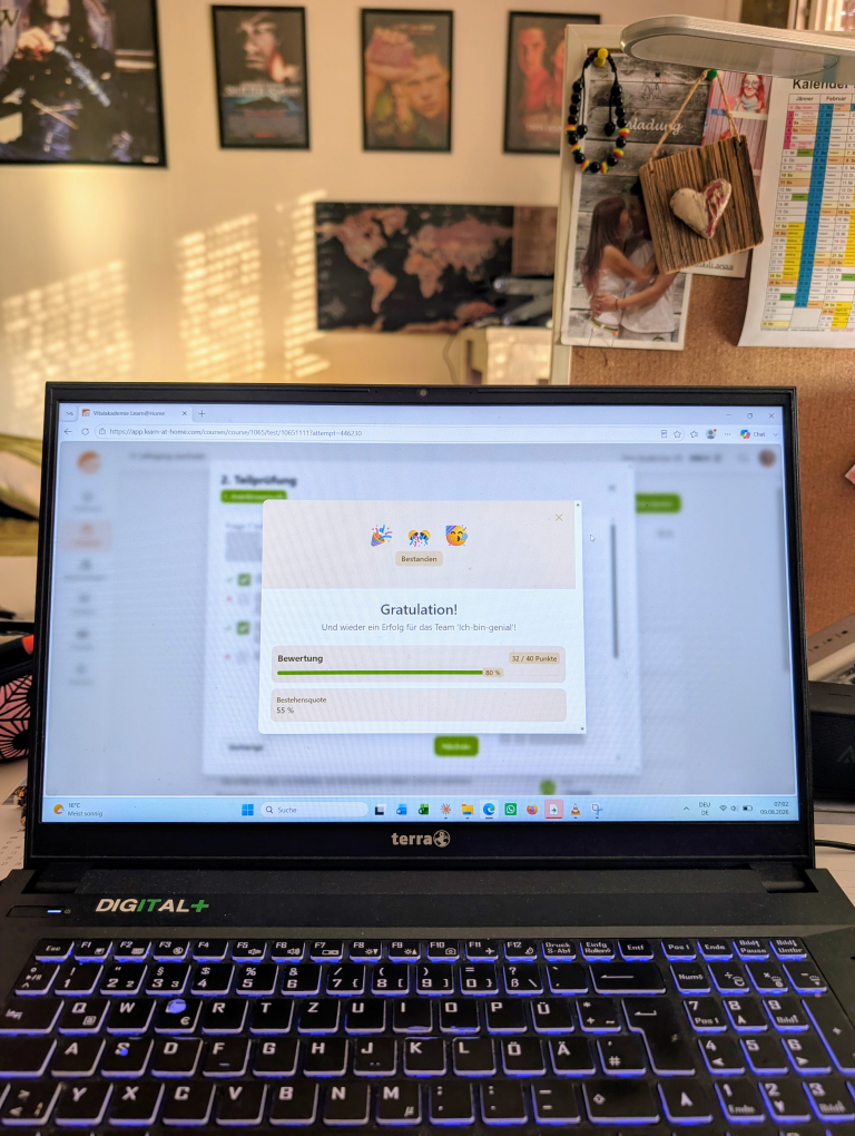 Laptop "geschafft"